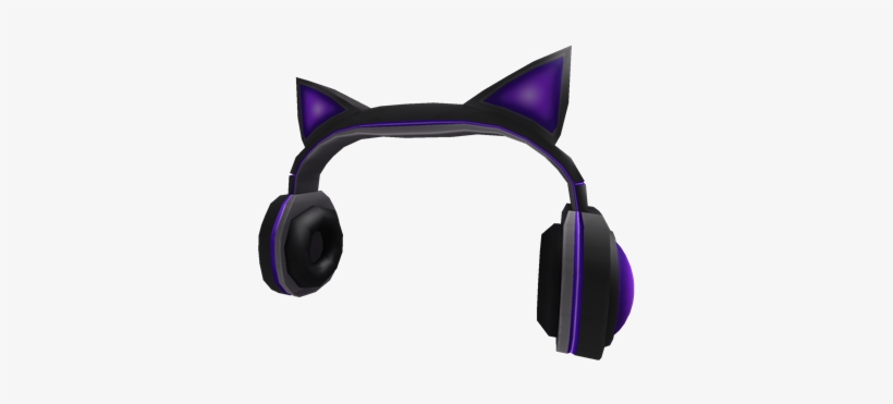 Purple Cat Ears Headphones Roblox Purple Cat Ears Headphones Free Transparent Png Download Pngkey