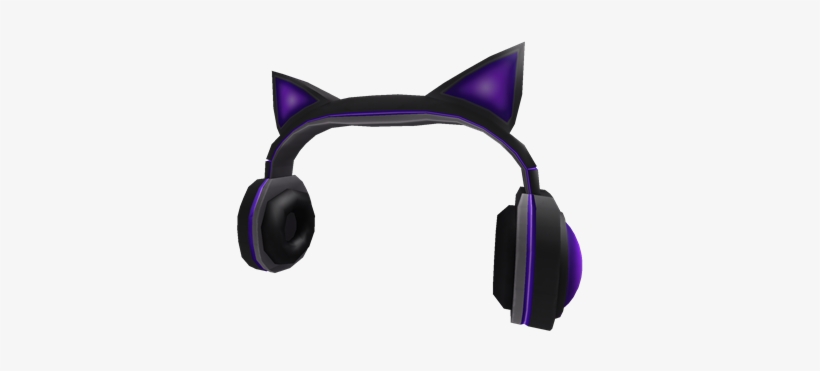 Purple Cat Ears Headphones Roblox Purple Cat Ears Headphones - white roblox ears