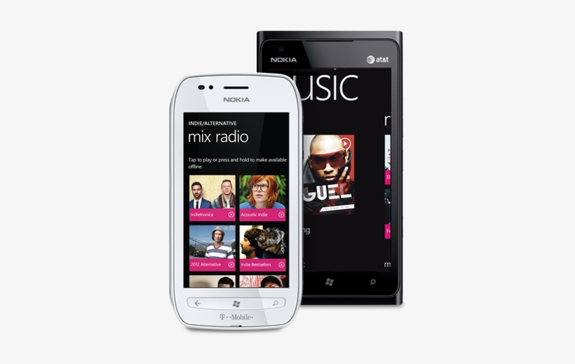 Bye Bye Spotify, Hello Free Nokia Music - Nokia Lumia 610 - 8 Gb - Black - Unlocked, transparent png #2853083