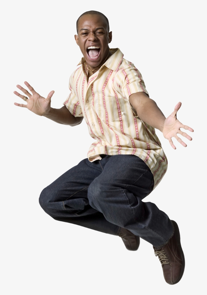 61575400 - Black Man Jumping Png, transparent png #2853513