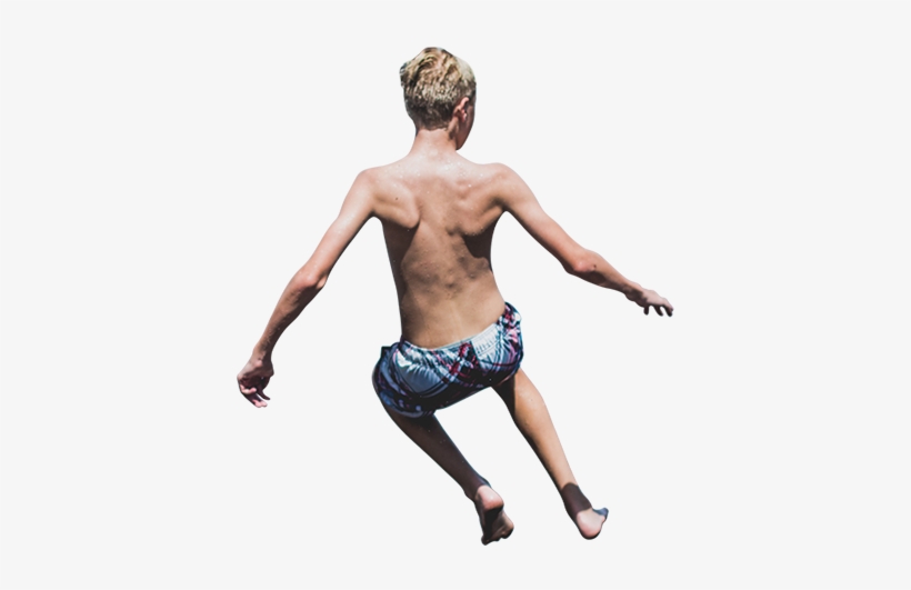 Just A Cutout Photo Of A Kid Jumping Off The Pier Into - Pessoa Na Praia Png, transparent png #2853638