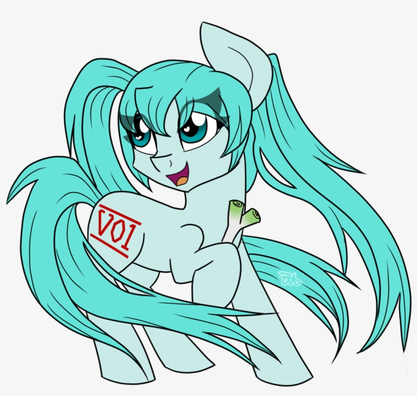 Partylikeapegasister, Crossover, Hatsune Miku, Leek, - No Background Hatsune Miku, transparent png #2853844