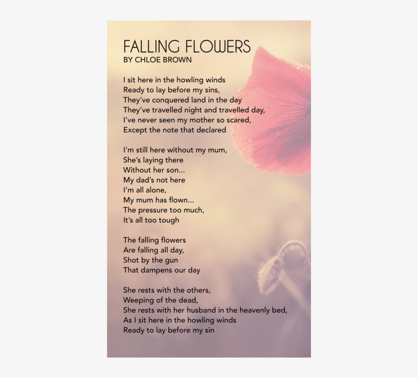 Falling Flowers Poem - Poetry, transparent png #2855018