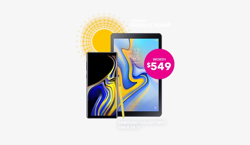 Free Samsung Tablet With The Galaxy Note9 - Samsung Galaxy Tab A 10.5, transparent png #2855518