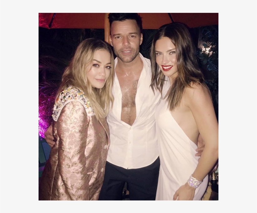Rita Ora, Ricky Martin Et Adriana Lima À La Soirée - Ricky Martin At Art Basel Miami 2017, transparent png #2855650