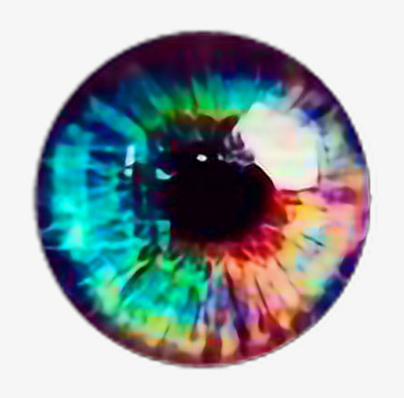 Rainbow Arcoíris Sticker Eye Ojo Eyerainbow Ojoarcoiris - Real Rainbow Eye Color, transparent png #2856027