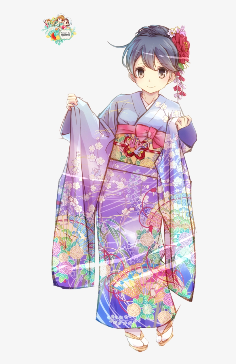 Kimono Girl Chibi Render, transparent png #2856173