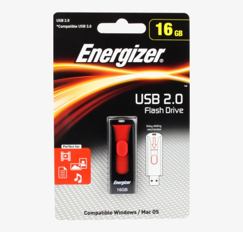 Energizer 16gb Usb Flash Drive, transparent png #2856193
