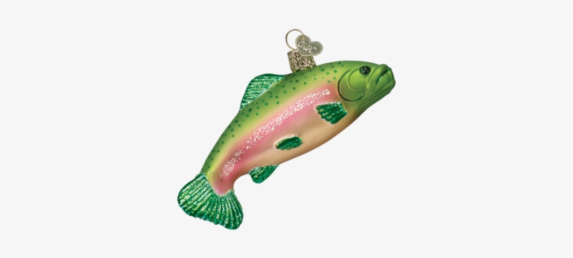 Old World Christmas Rainbow Trout Glass Ornament, transparent png #2856517