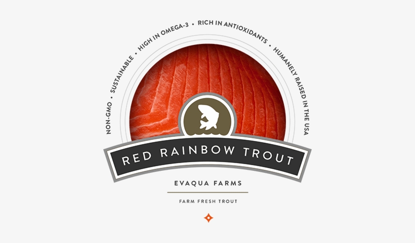 Our Red Rainbow Trout Are A Beautiful Freshwater Fish - Label, transparent png #2856714