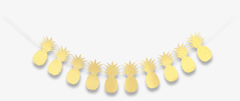 Gold Glitter Pineapple Garland - Transparent Image Buntings Gold, transparent png #2857129