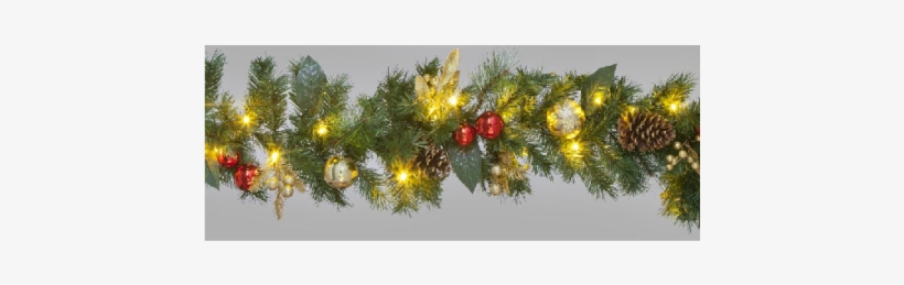 180cm Red Ornament Gold Berry Pvc Garland With 25 Warm - 180cm Red Ornament Gold Berry Pvc Garland, transparent png #2857265
