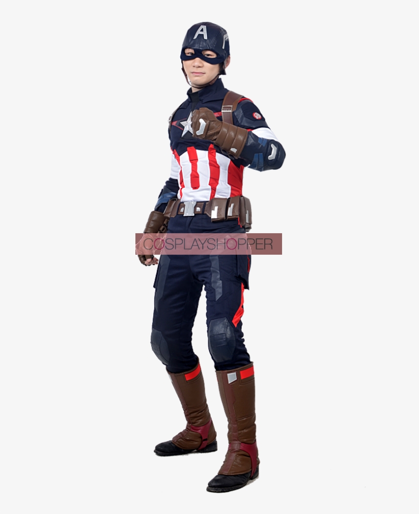 The Avengers 2 Captain America Cosplay Costume - Avengers Captain America Cosplay Costumes, transparent png #2857286