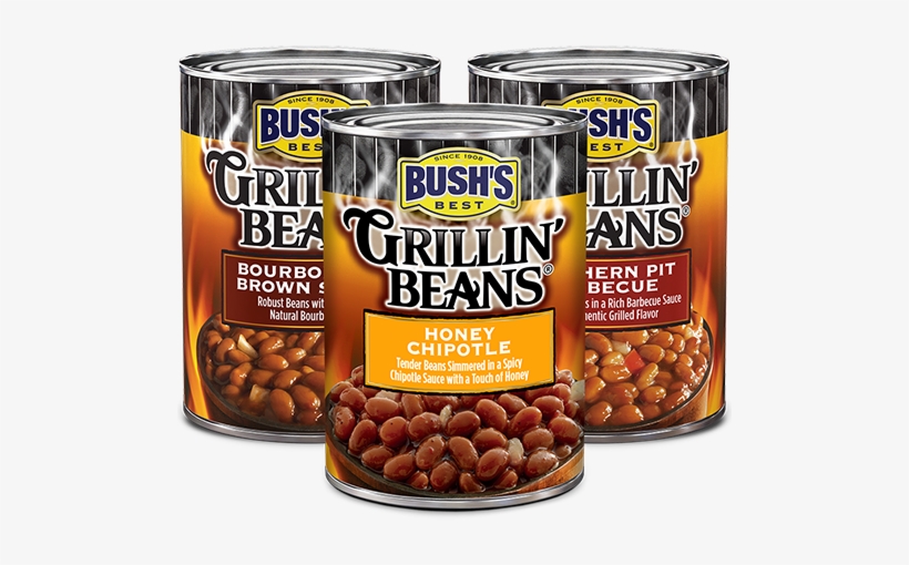 Grillin' Beans® - Bushs Best Grillin' Beans, Honey Chipotle - 21.5 Oz, transparent png #2857413