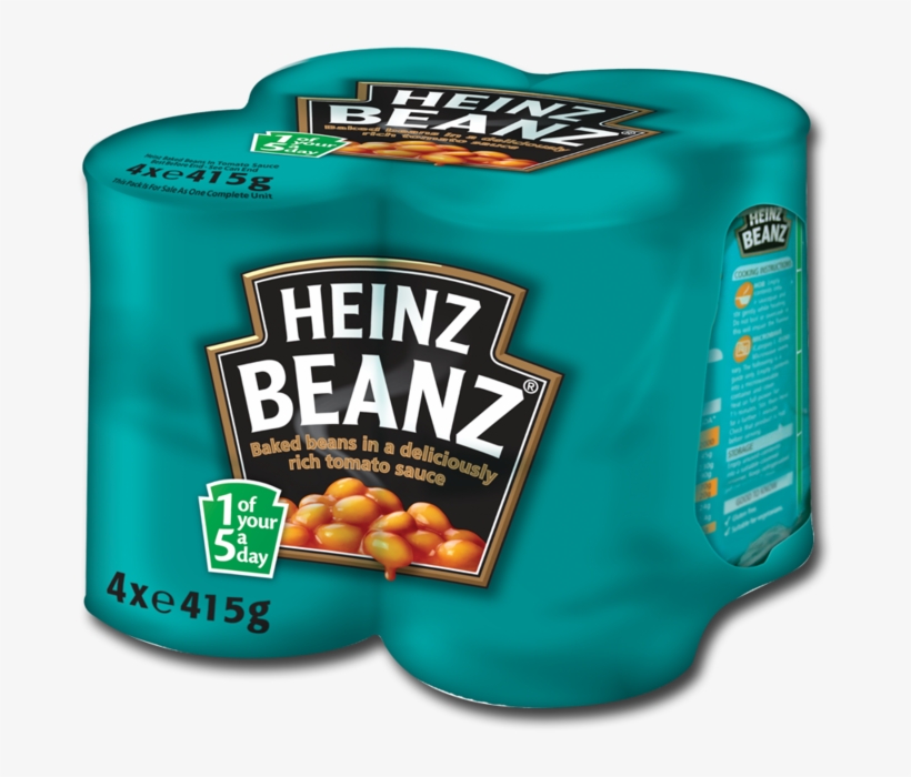 Heinz Beanz Baked Beans 4x415g - Heinz Beans Fridge Pack, transparent png #2857472