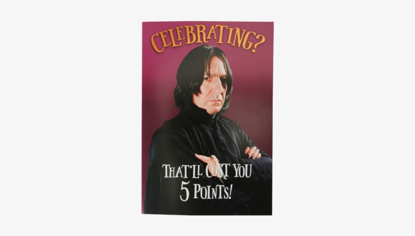 Severus Snape Greetings Card - Harry Potter Severus Snape Celebrating Birthday Card, transparent png #2857714