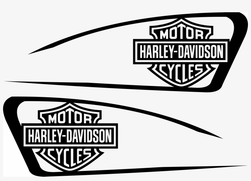 Harley Decals Airbrush Gas Tank Stencils Vinyl Harley - Logo Harley Davidson Vector, transparent png #2858050