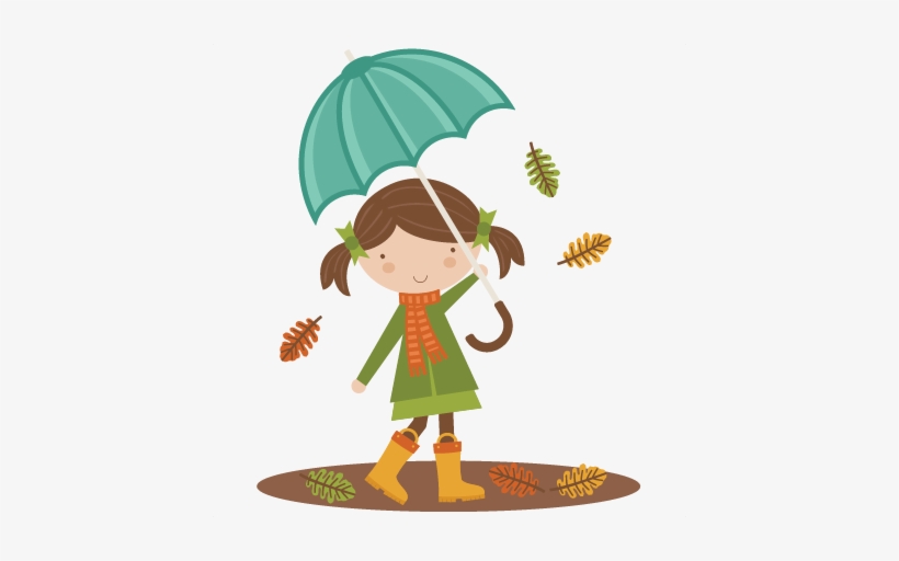 Autumn Girl Svg Scrapbook Cut File Cute Clipart Files - Girl Autumn Clipart Png, transparent png #2858415