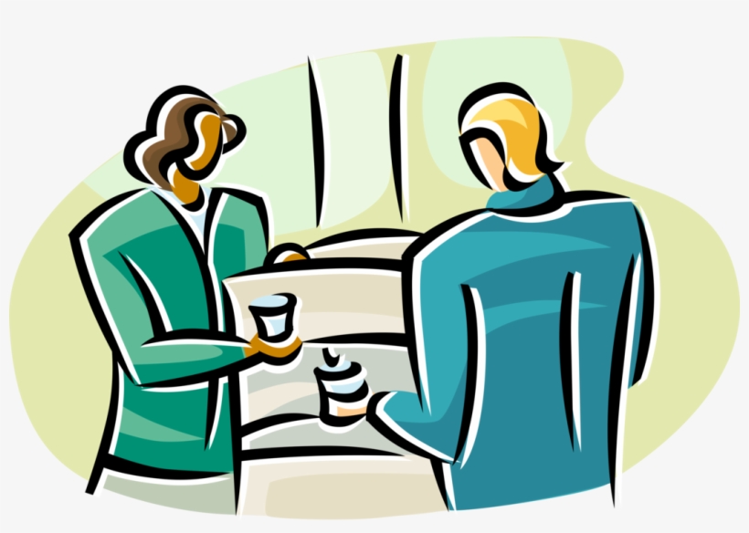 Vector Illustration Of Morning Conversation And Gossip - Water, transparent png #2858445