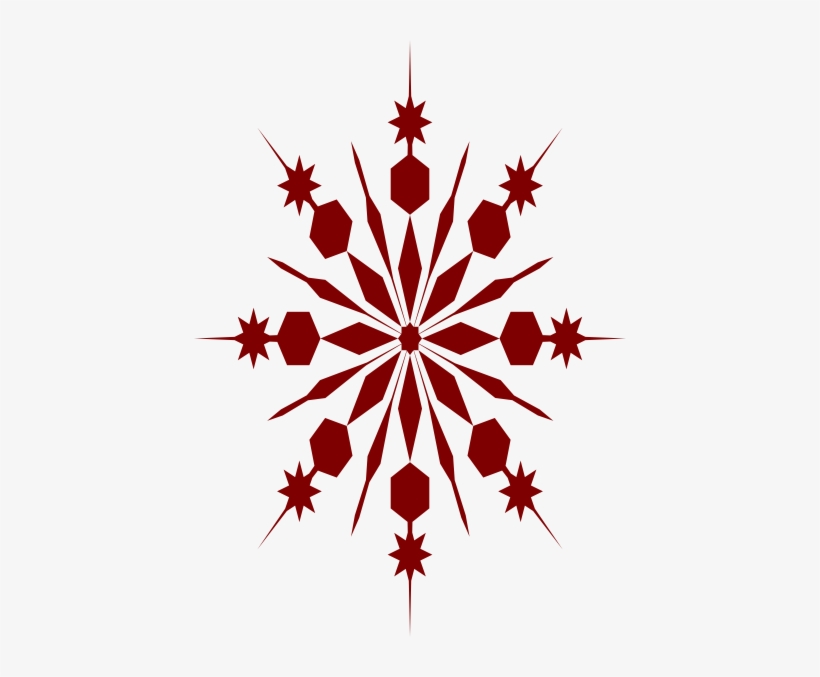 Red Snowflake Clip Art, transparent png #2859314