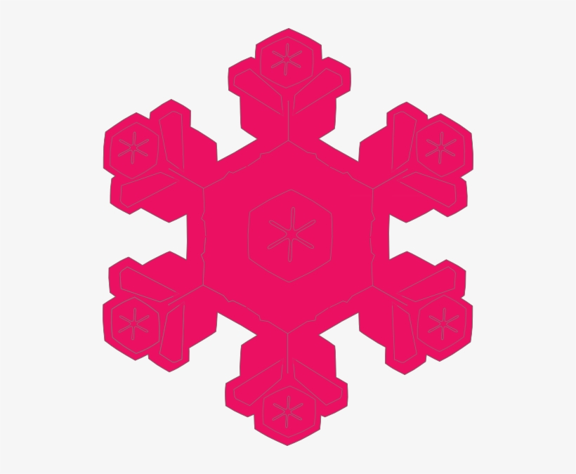 Pink Snowflake Clipart - Clip Art, transparent png #2859504