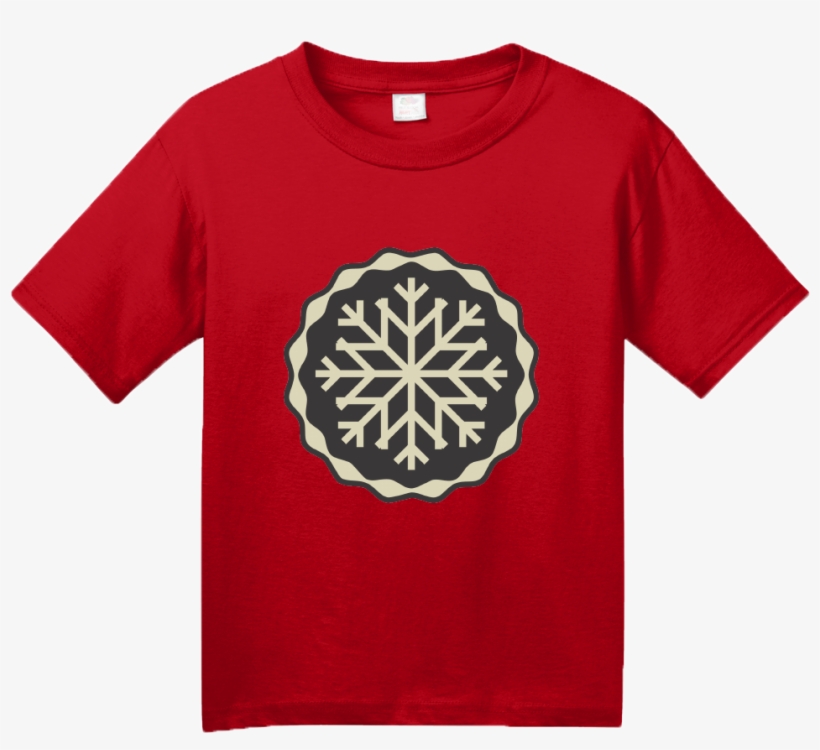 Youth Red Snowflake Icon - T-shirt, transparent png #2859534