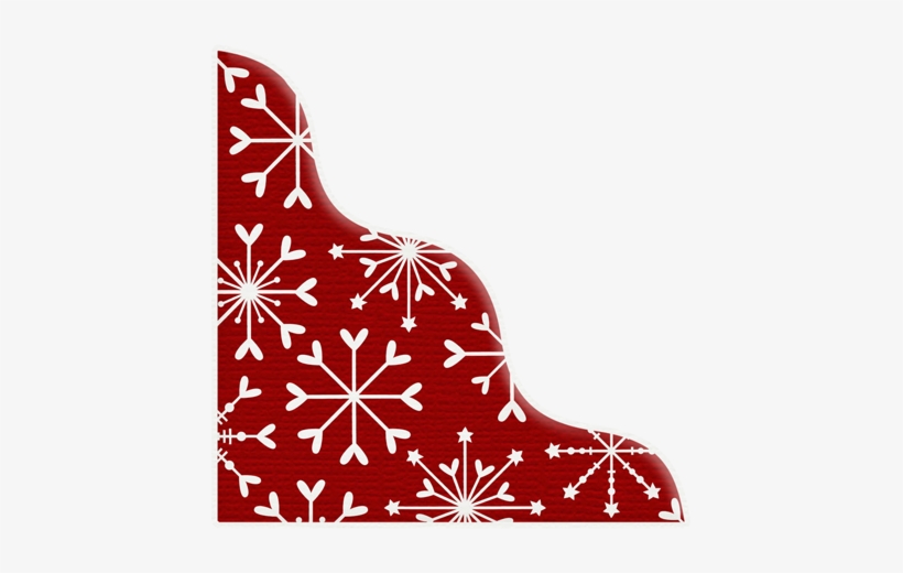 Christmas Red Snowflake Corner - Christmas Day, transparent png #2859623