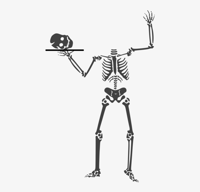 Human Skeleton Human Skull Symbolism Stencil - Halloween Skeleton Clipart, transparent png #2860152