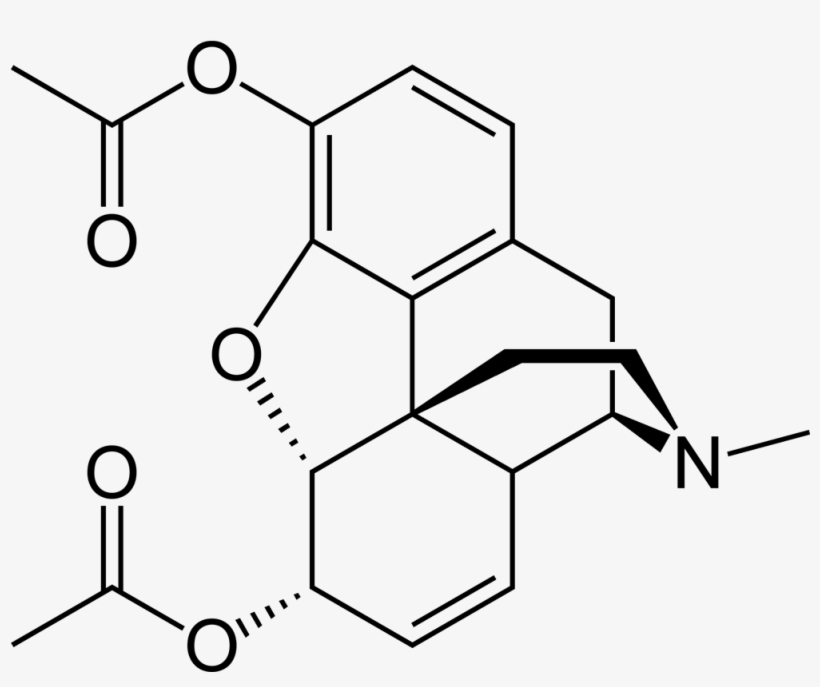 Heroin Crc 2d Skeletal - Heroin Chemical Formula, transparent png #2860344