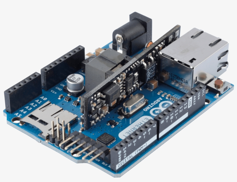 Arduino Ethernet Shield 2 With Poe, transparent png #2860447