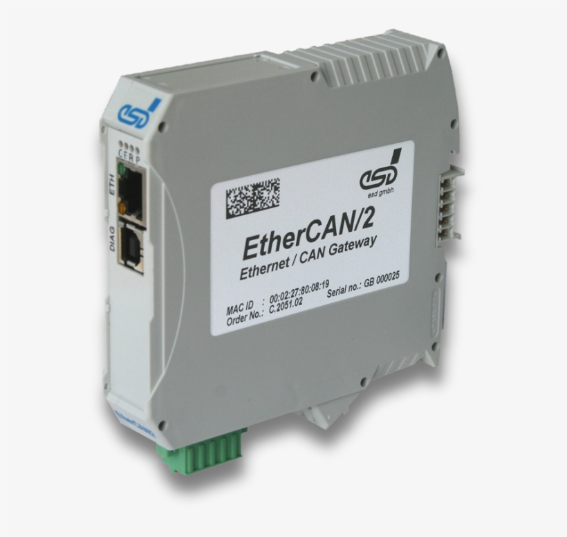 Can-ethernet Gateway By Esd - Ethernet, transparent png #2860477