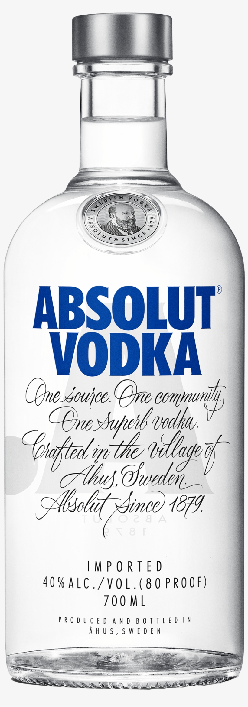 Vodka 700ml - Absolut Vodka, transparent png #2860997
