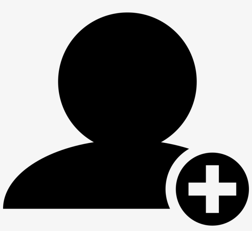 Add People Interface Symbol Of Black Person Close Up - Simbolo De Contacto Png, transparent png #2861083