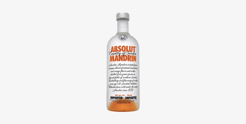 Absolut Mandarin - Absolut Mandrin Vodka Liter, transparent png #2861188