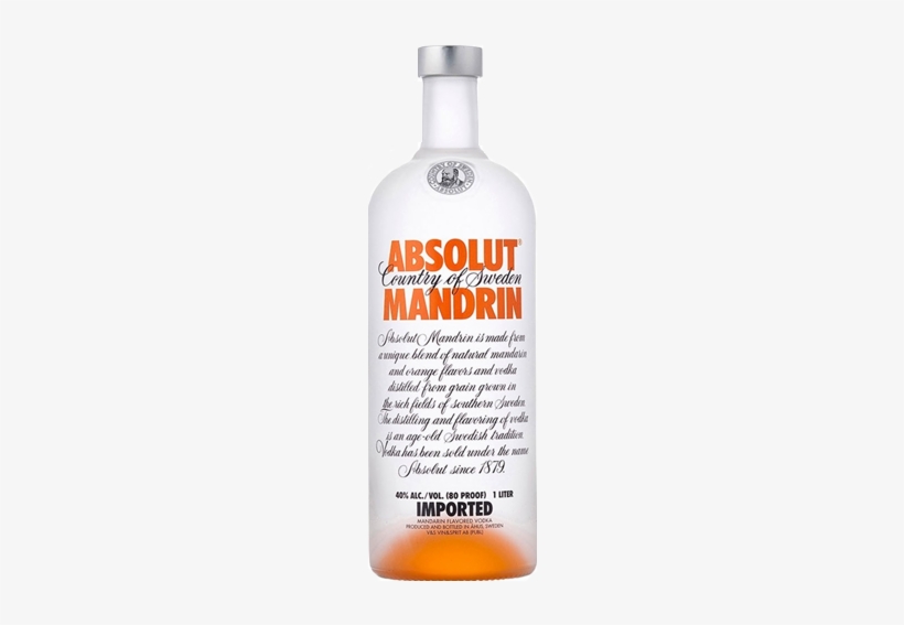 Absolut Mandrin Flavoured Vodka, transparent png #2861210