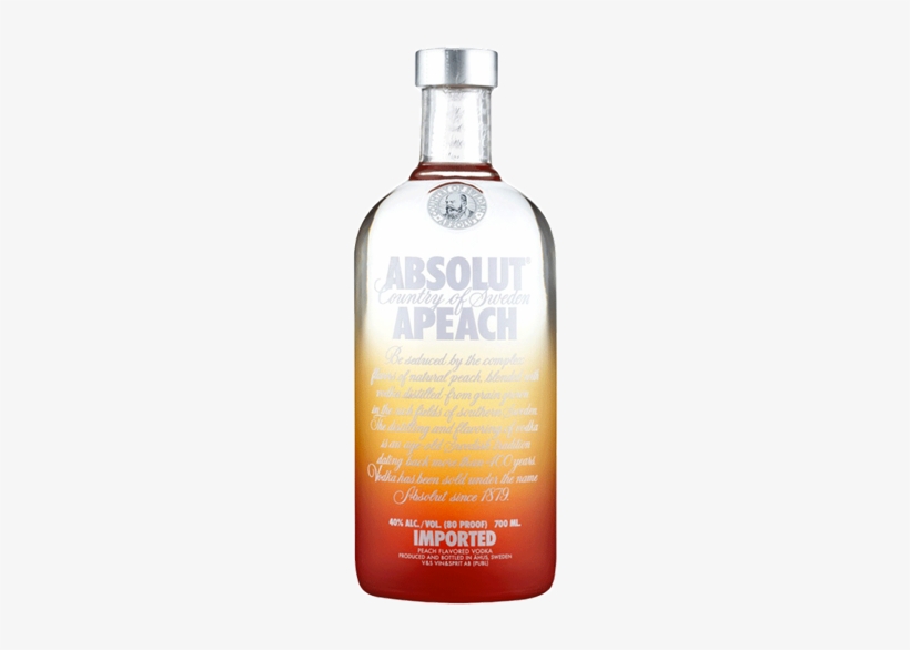 Picture Of Absolut Apeach Vodka 700ml - Absolut Vodka Flavors Peach, transparent png #2861537
