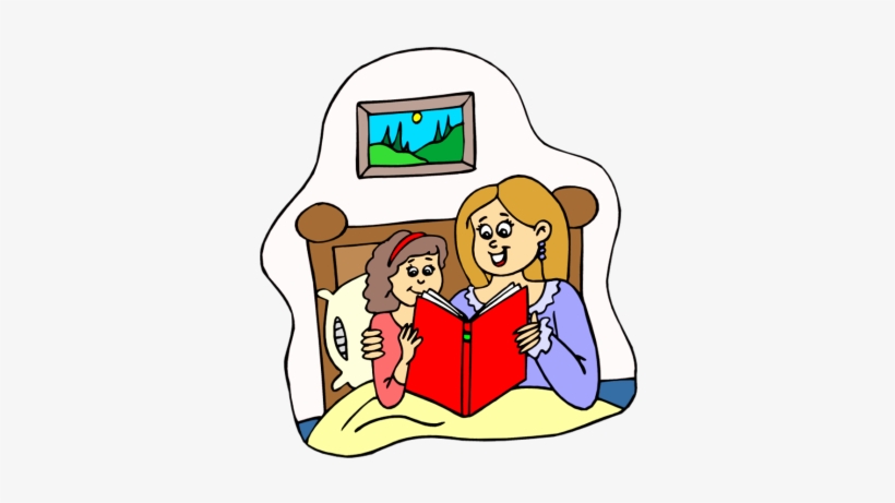 Child Reading Mom Reading Clipart - Nighttime, Bedtime Stories For Children, transparent png #2861678