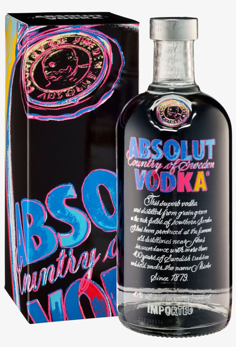Absolut Andy Warhol Vodka 700ml Bottle - Absolut Vodka Andy Warhol, transparent png #2861727