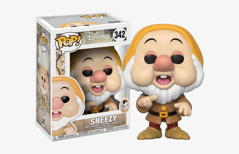 Snow White And The Seven Dwarfs - Disney Snow White Sneezy Pop! Vinyl Figure, transparent png #2861812