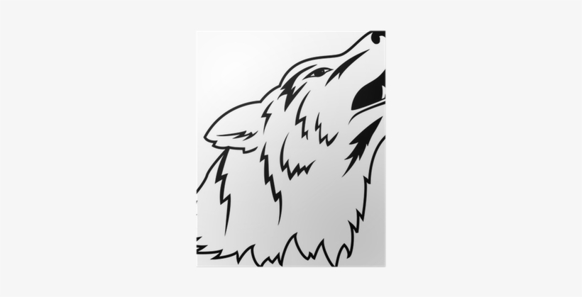 Wolf Vector Black And White Png, transparent png #2862142