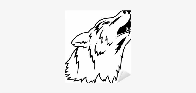 Wolf Vector Black And White Png, transparent png #2862220