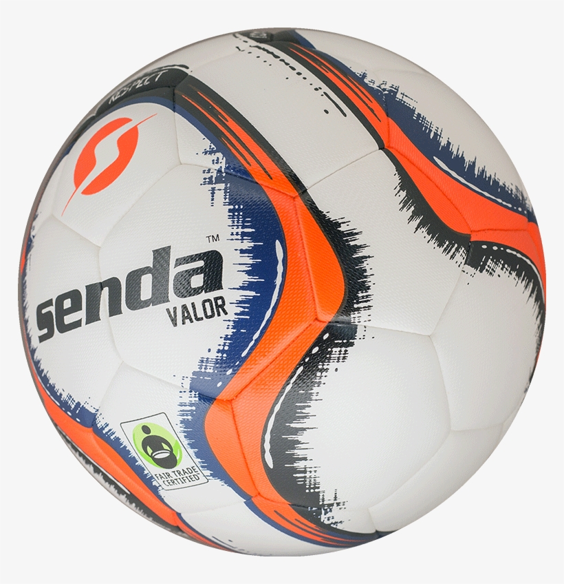 Right Side Of A White And Orange Valor Match Soccer - Senda Apex Match Soccer Ball - Nfhs, transparent png #2862331