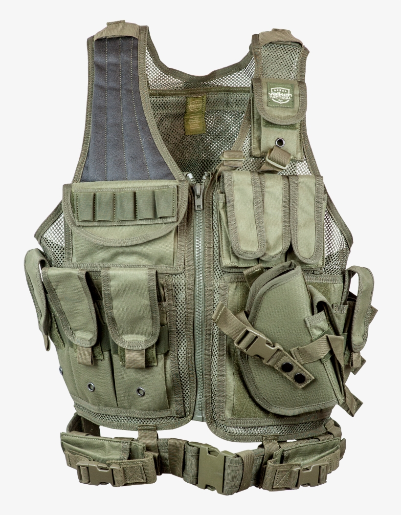 Vest Valken Crossdraw Vest Adult Media Olive 1 - Valken Tactical Adult Crossdraw Airsoft Vest, Olive,, transparent png #2862358