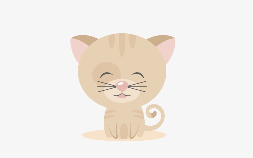 Sitting Kitty Svg Scrapbook Cut File Cute Clipart Files - Cat Yawns, transparent png #2862442