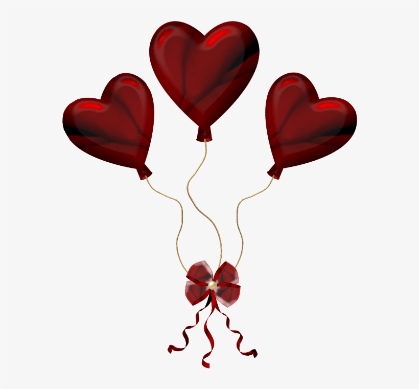 Three Heart Balloons - Tube Coeur, transparent png #2862628