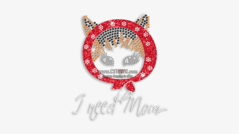 Kid Show Cute Kitty I Need Mom Nailhead Glitter Iron-on - Iron-on, transparent png #2862683