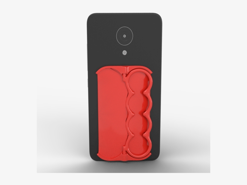 Back And Red Closed 4 Finger With Phone - Mobile Phone, transparent png #2863337