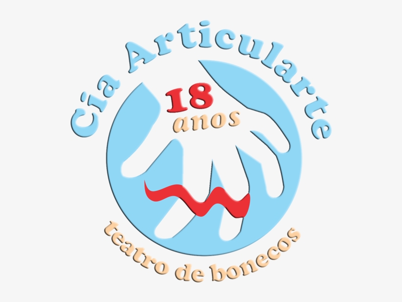 Logoarticularte 18 Anos Az Claro Png C Efeito Menor - Circle, transparent png #2863339