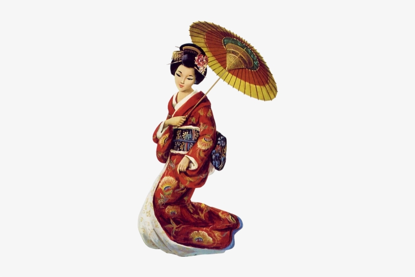 Geisha Png Clipart - Origem Do Guarda Chuva, transparent png #2863413
