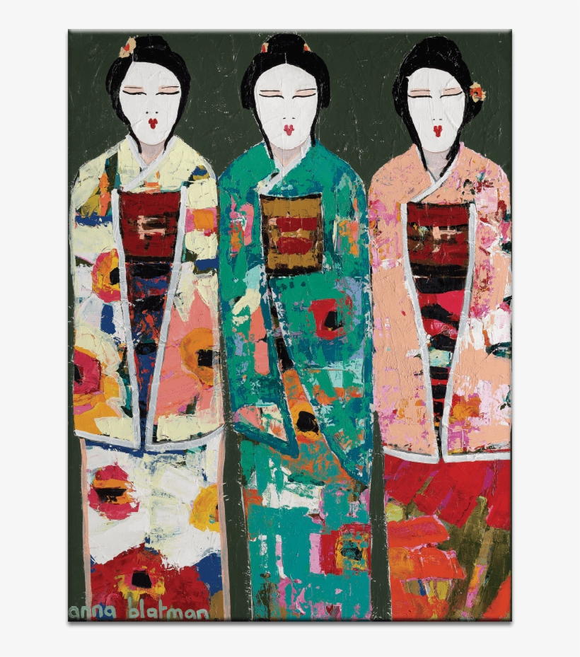 Spring Geisha - Spring Geisha Canvas Print, transparent png #2863839